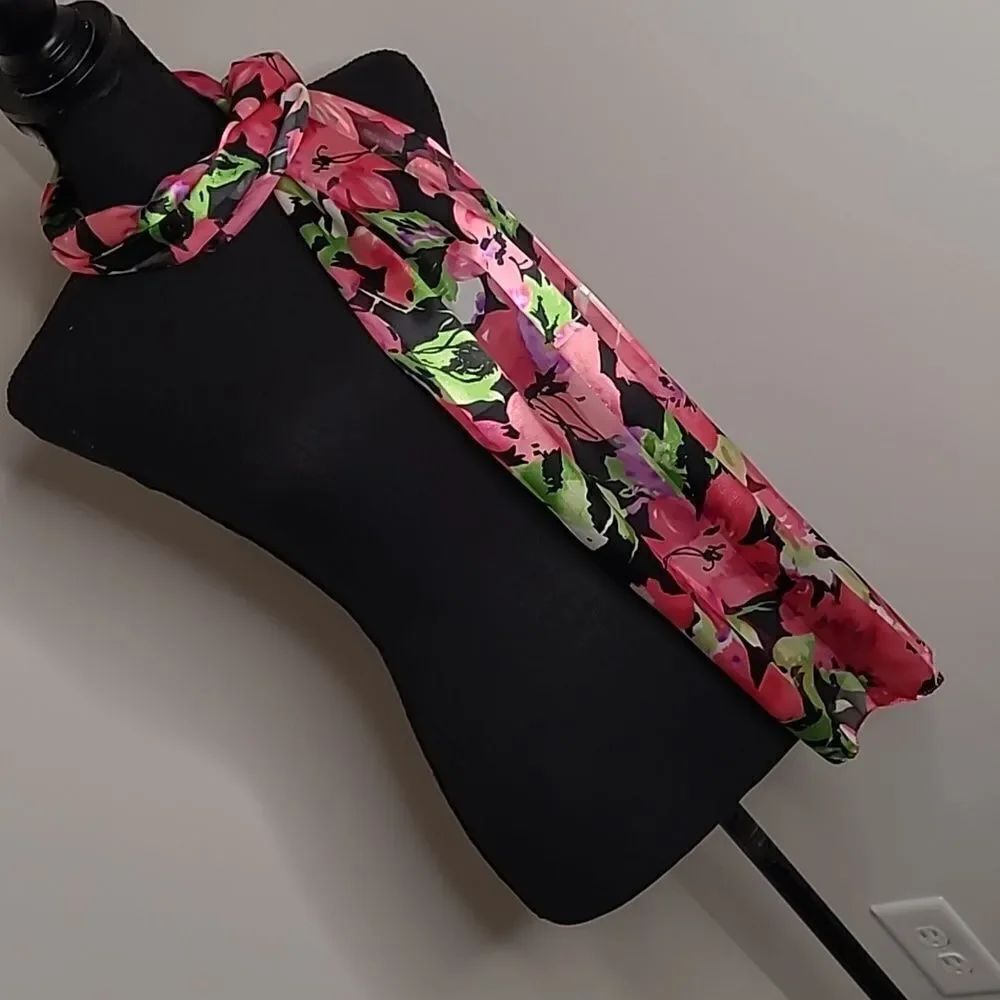 Colorful 13x60" polyester scarf - Picture 2 of 7